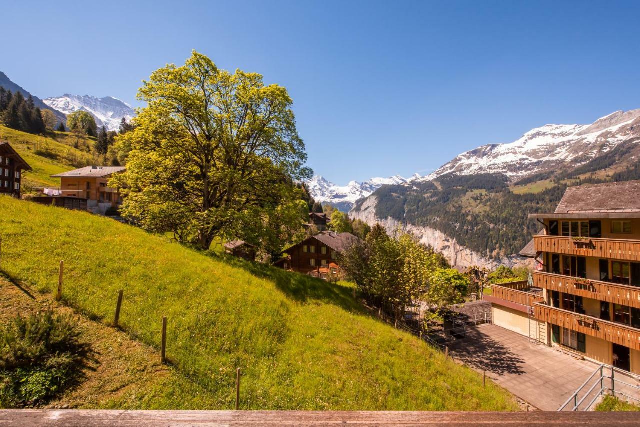 Apartmán Roossi-Huus 3 Wengen Exteriér fotografie