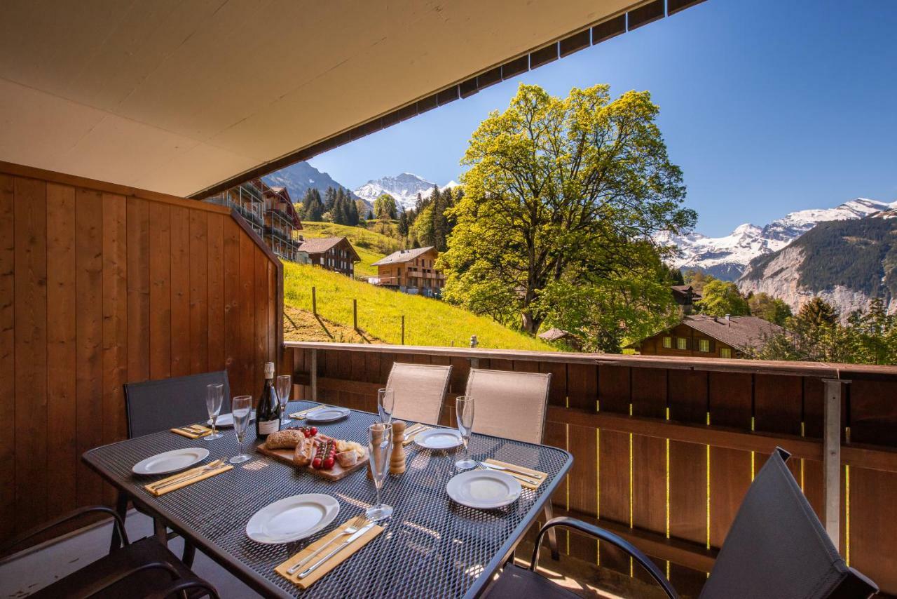 Apartmán Roossi-Huus 3 Wengen Exteriér fotografie